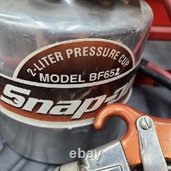 Snap On Tools Sharpe Hvlp Spray Guns (2) Une Tasse De Quart Et Un Pot De Pression De 2 Litres