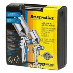 Startingline 2 Pièces Hvlp Couche De Finition Détail Gravity Pistolet À Kit