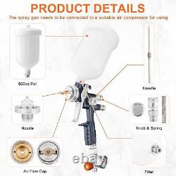 Un pistolet pulvérisateur HVLP professionnel avec buse de 1.8mm et godet de 600cc